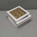 5x5 White Picture Frames Square Classic Natural Wood 6 Pack for Wall Mounting and Tabletop Display