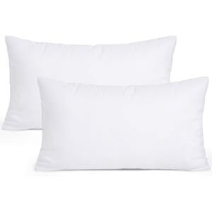 MIULEE Set of 2 Throw Pillow Inserts Premium Pillow Stuffer Rectangle Form for Decorative Cushion Bed Couch Sofa 12x20 Inch