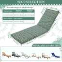 Outdoor Chaise Lounge Cushions Set of 2, 72x21x3 in, Cyan, Paisley Style, 72.05 x 20.98 x 2.56 inches