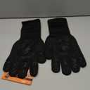 HAMITOR BBQ Grill Gloves Heat Resistant: 1472 High Temp Resistance Fireproof Glove for Grilling Smoking Barbecue - Washable Long Oven Mitts Extreme Hot Proof Mitts for Kitchen Cooking Baking (Black)