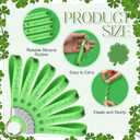 Chiisong 50 Sets St. Patrick's Day Gifts Irish Keychains Good Luck Ballpoint Pens Four-leaf Clover Keychains with Blessing Cards Suitable for Family Gatherings and St. Patrick's Day Party Gifts