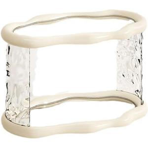 Bathroom countertop storage rack, cosmetics and skincare product desktop organizer, suitable for bedroom dressing table (White)