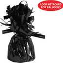 Beistle Wrapped Balloon Weight  6 Pack, Black Balloon Centerpiece and Bouquet Holders, Party Decoration Accessories for Birthdays, Weddings, Graduations, and Retirement Celebrations, 6 Oz