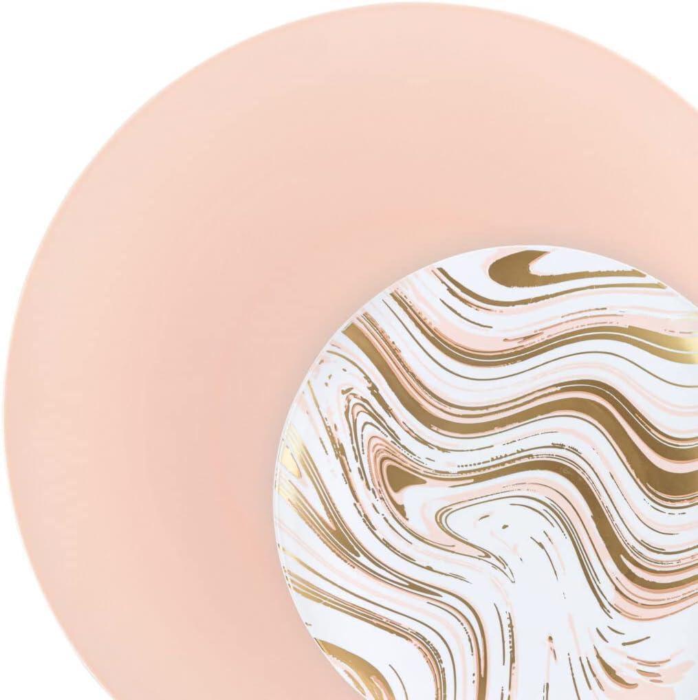 Curve Dinnerware Plates Pink Combo - Case of 128 (4 packs x 32)