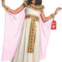 Morph Pink Cleopatra Costume for Girls, Egyptian Dress, Greek Goddess Costumes Kids, Cleopatra Costume Kids (Medium)