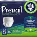 Prevail Daily Protective Underwear - Unisex Adult Incontinence Underwear - Disposable Adult Diaper for Men & Women - Maximum Absorbency - XX-Large - 12 Count (Pack of 4)