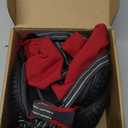 Idepet Dog Suspender Boots, Tall Dog Boots Anti-Slip & Fall Waterproof Shoes Leggings, Adjustable Suspender Boots for Winter Snow Rain Hiking Paws Protector (Red,7)