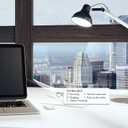 24 Pack Clear Plastic Name Plates for Desk 8.5 x 3 Acrylic Wall Name Plate Holder Desk Sign Frame for Table Display Blank Nameplate for Office Business Conference Meetingroom Student School Classroom