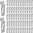 100 Pack Utility Notch Hook, Metal Slatwall Picture Hanger, Silver Gridwall Utility Hooks Display Wall Hook for Photo Frame Painting Arts Center Grid Panel