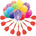Dart Balloon Game for Kids by GAMIE - Jumbo Fun Set includes 144 dart Balloons and 11 Plastic Darts with Copper Tips - Exciting Outdoor Game for Children & Adults - Best Birthday Party & Backyard Fun