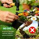 100ft,1.5in Tall Landscape Edging Kit with 150 Spikes, Not Digging Flexible Plastic Edge Border for Landscaping, Lawn, Garden, Flower Beds, Yard, Paver, Playground, Fence, Pathway,3pack, 33ft Each