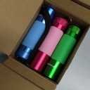 EverBrite 3-Pack Mini Flashlights, Glow in Dark Flashlights, Aluminum LED Flashlights Outdoor Favors Assorted Colors for Camping, Hiking, Indoor, 9XAAA Batteries Included