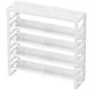 Jojocross Expandable, Stackable, Adjustable Spice Rack kitchen Organizer,Metal Pantry Storage Shelves - Multi-Tier Shelf for Cabinet, Countertop, Pantries, Cupboard or Wall Mount,White