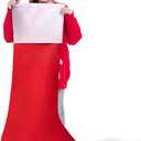 JOYIN 38" Jumbo Christmas Stocking, Personalized Extra Large Xmas Stockings, Felt Giant Soft Red Christmas Decor for Kids Adults Family Xmas Party Decorations Gifts