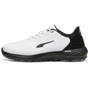 PUMA PHANTOMCAT NITRO Golf Shoes - Puma White/Puma Black/Feather Gray, Size: 8
