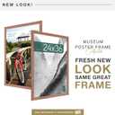 MCS Museum Poster Frame 24x36 Medium Oak, Vertical & Horizontal Wall Hanging Large Picture Frame for Photos, Posters & Art Prints (1-Pack)