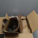 Black Flush Mount Ceiling Light Fixture, 4-Light Farmhouse Semi Flush Mount Ceiling Light, Industrial Metal Chandelier Ceiling Lamp for Dining Room Hallway Entryway Kitchen, E26 Socket