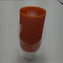 Lounsweer 100 Pcs 9oz Rimmed Plastic Cups Wedding Clear Cocktail Cups Heavy Duty Disposable Wine Glasses for Birthday Bridal Shower Baby Shower Holiday Celebrations(Orange)