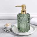 YunNasi Soap Dispenser with Pump, Refillable Liquid Hand Soap Dish Soap Dispensers for Bathroom Counter, Kitchen Sink (Green)