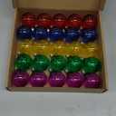 Meconard 25 Pack G40 Colored LED String Light Bulbs, E12/C7 Candelabra Base Shatterproof LED 1 Watt Globe Replacement Bulbs, Multi-Color: Red/Green/Blue/Orange/Purple