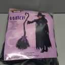 Spooktacular Creations Girls Black Witch Costume, Kids Halloween Outfit with Broom, Toddler Witch Dress for Halloween Parties (Small (5-7yr))