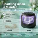 Cleansing Pod PRO + UV | Rechargeable Ultrasonic Retainer Cleaner Machine | 48kHz Ultrasonic Dental Pod for Mouthguard, Dentures & Aligners | 3 Cleaning Modes | Tablets Included