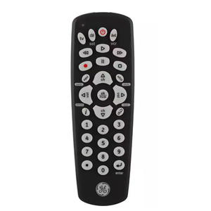 GE Universal Remote Control for Samsung, Vizio, LG, Sony, Sharp, Roku, Apple TV, RCA, Panasonic, Smart TVs, Streaming Players, Blu-ray, DVD, 3-Device, Black, 34456