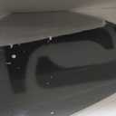 Glass Coffee Table, Mid Century Modern Coffee Table, Coffee Table for Living Room Center Table Suitable for Bedroom Living Room Reception Office Tables (Black/Grey, Large) (Large 45 * 32.3 * 16in)