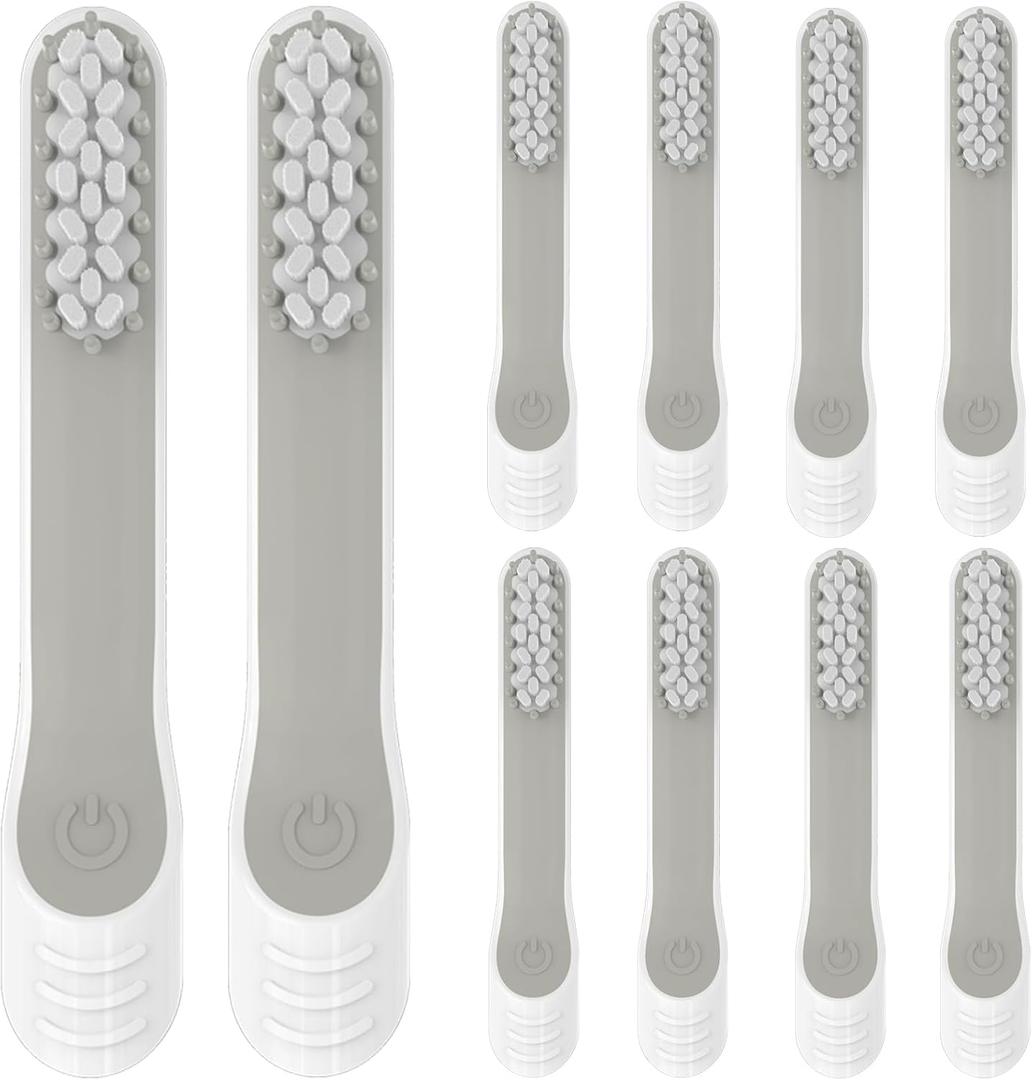 Toothbrush Replacement Heads for Quip Electric ToothbrushAdult, 10 Pack Replacement Heads, Soft Bristles, White