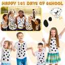 2 x Oudain 10 Sheets Dalmation Spots Adhesive Felt Pads Circles Spotty Dog Stickers Irregular Shape DIY Felt Bells for Clothes 100th Day Costume DIY Projects