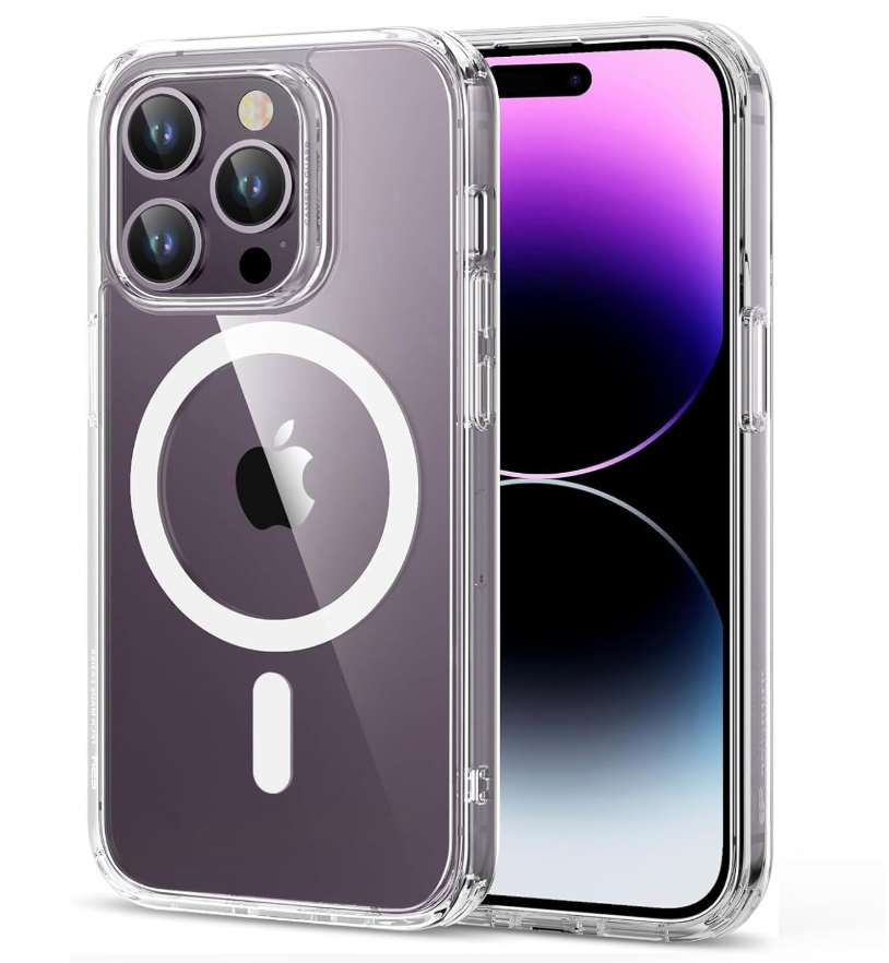 ESR for iPhone 14 Pro Max Case, Compatible with MagSafe, Shockproof MilitaryGrade Protection, ScratchResistant Back, Magnetic Phone Case for iPhone 14 Pro Max, Classic Hybrid Case, Clear
