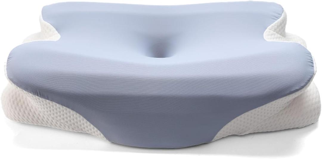 Neck Cervical Pillows, Butterfly Ergonomic Pillow, Memory Foam Neck Support Pillows for Sleeping, Contour Pillow for Shoulder Pain Relief, Bed Pillow for Side, Back Sleeper,Blue