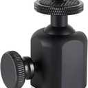 Adjustable Trail Camera Mount Mini Ball Head Adapter - Universal Compatible with Hunting Game Cameras, for Outdoor Security & Wildlife Monitoring (Black)