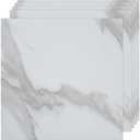 VallisCo 30-Pack Peel and Stick Vinyl Floor Tiles, 12"x12" Self-Adhesive Waterproof Peel and Stick Flooring Planks DIY for Bathroom, Kitchen, Living Room, Cover 30 Sq. Ft White