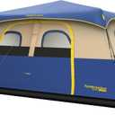 FanttikOutdoor Zeta C10 Pro Camping Tent 10 Person Instant Cabin Tent Setup in 60 Seconds with Rainfly & Windproof Portable with Carry Bag for Family Camping & Hiking, Upgraded Ventilation, Navy Blue
