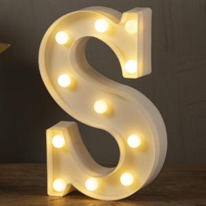 HXWEIYE Light Up Letters LED Marquee Letters Light Sign 26 Alphabet and 10 Number Lights Letter for Party Birthday Bar Battery Powered Christmas Decor Letter Lights (Warm White S) (8.5 Inch)