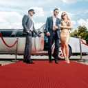 HOMBYS 450GSM Extra Thick Red Carpet Runner for Party & Events 2.6x30ft, Red Aisle Runner for Wedding Ceremony, Hollywood Oscars Runner Rug, Non-Slip 550 GSM Rubber Backing, No Tape Needed(2.6x30 ft)