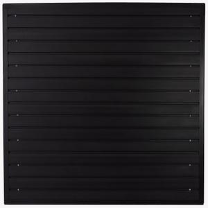 Slatwall Panel Garage Wall Organizer, Heavy Duty Wall Mounted Garage Slat Wall Storage Systems, PVC Wall Panels Slat Board, Slate Wall Black 4'W x 4'L