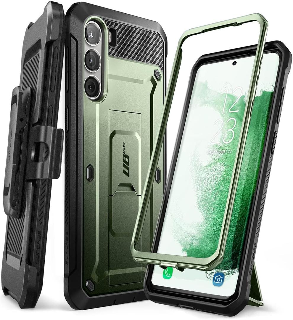 SUPCASE for Samsung Galaxy S23 Case with Stand (Unicorn Beetle Pro), [Built-in Front Frame & Belt-Clip] [Military-Grade Drop Protection] Full-Body Rugged Kickstand Phone Case for Galaxy S23, Guldan