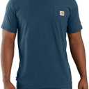 Carhartt Men's 104616 Force Relaxed Fit Midweight Short Sleeve Pocket (X-Large Tall, Light Huron Heather)