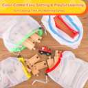 Wooden Train Tracks 60 Piece Set, Track Expansion Accessories for Toddlers 3-5 - 100% Compatible with All Major Brands Including Thomas & Brio Wooden Railway System