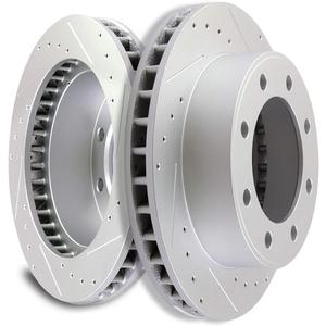 SCITOO Front Brake Rotors, 2pcs Drilled & Slotted Brakes Kit fit for Ford Excursion,for F-250,99-04 for Ford for F-250 Super Duty,99-04 for Ford for F-350,99-04 for Ford for F-350 Super Duty