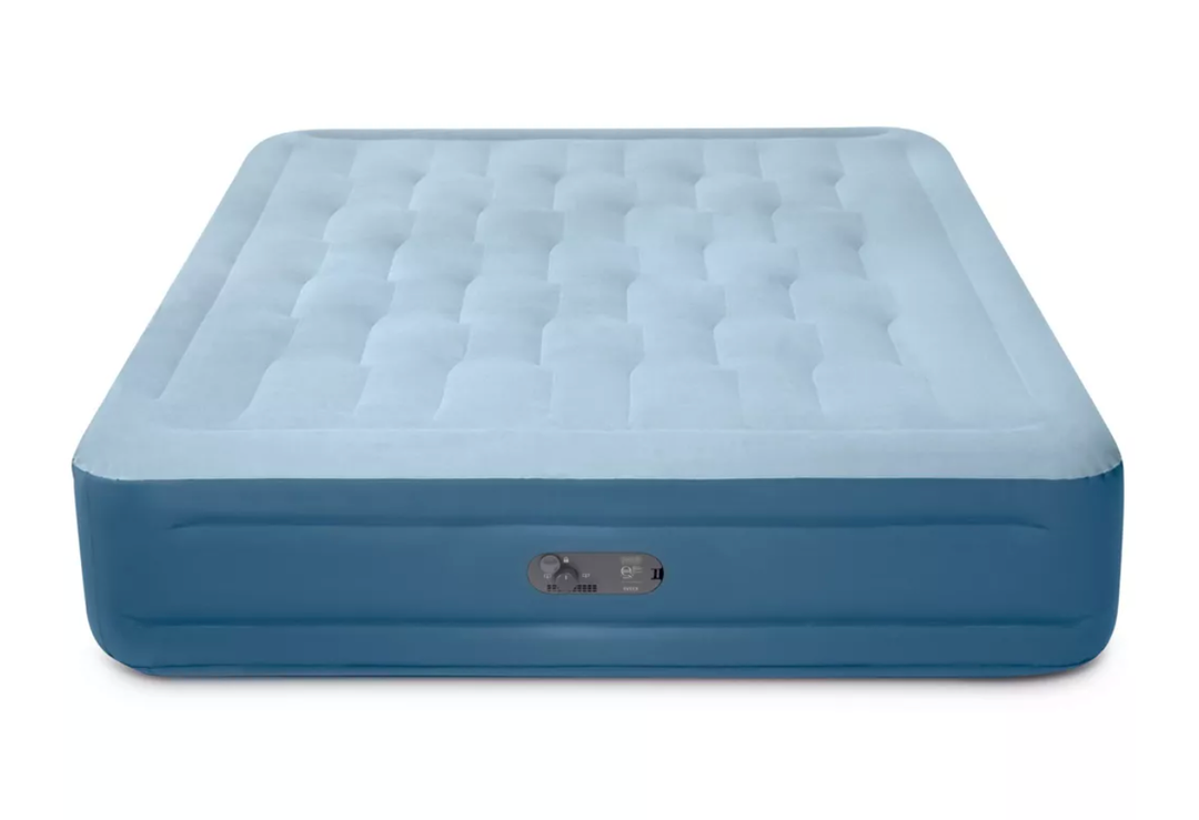 Air Mattress Queen Size with Built in Pump, Blue