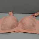 Daisy Lace Bras for Women Front Closure No Underwire Comfort Senior Wireless Snap Closing Bra, Cup Size: 42C