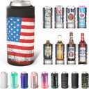 Frost Buddy Universal Buddy Can Cooler - Fits All - For Regular 12 & 16 oz or Slim-Size Bottles - Insulated Double-Walled Stainless Steel (Merica)