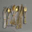 Meythway 40-Piece Vintage Carved Gold Silverware Set for 8, Stainless Steel Flatware Set with Knife/Fork/Spoon, Cutlery Set for Home and Kitchen, Utensil Set with Dishwasher Safe