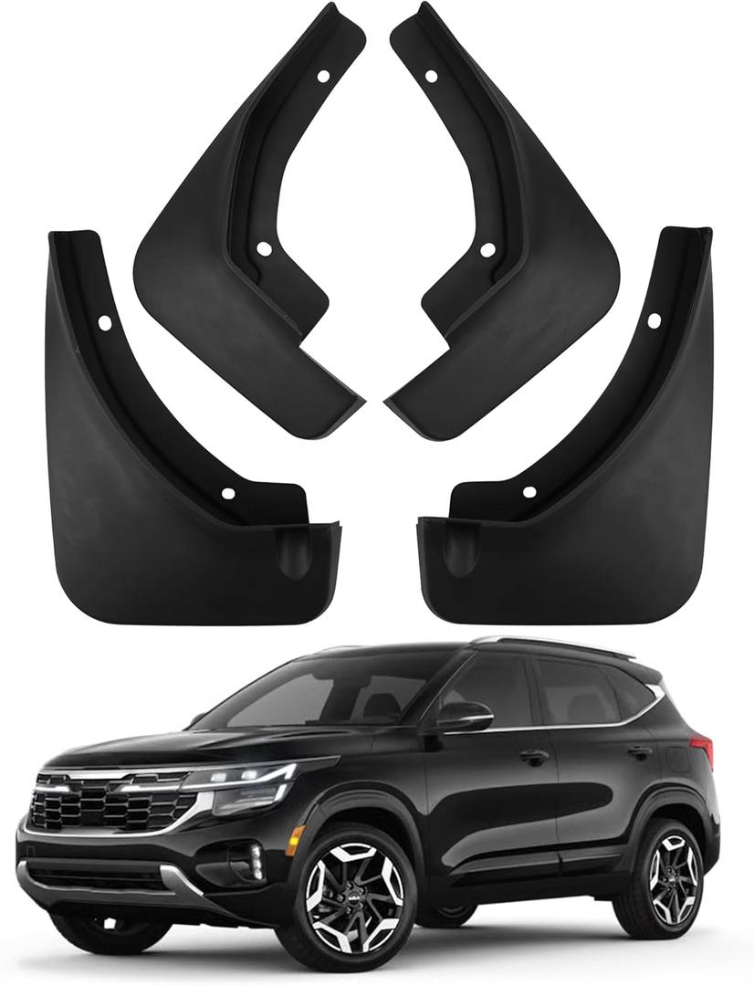 Mud Flaps Compatible with 2026 Kia Seltos Accessories 2021-2025 All Weather Fender Guard Mudguards Sediment Protection No Need to Drill Holes