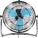 20" High Velocity Outdoor Misting Fan, 3-Speed Metal Industrial Floor Fan, 4850 CFM Waterproof Motor, 3 Aluminum Blades, 10ft Mist Hose, 720 Oscillation Cooling Big fan for Shop/Garage/Gym/Patio