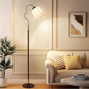 68" Floor Lamp for Living Room Gold with Foot Switch, 3 Color Modern Corner Standing Lamp, Bright Tall Dimmable Lamp for Kids Reading Bedroom Office Home Decor (Flower-Shaped lamp)
