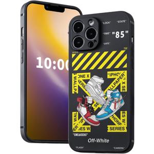 Cool Phone Case for iPhone 14 Pro Max Case for Boys Men Basketball Sneaker Street Aesthetic Shockproof Sports Designer Cases Compatible with iPhone 14 Promax (Black 2)